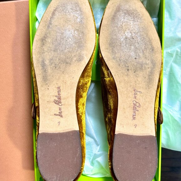 Sam Edelman Michaela Mary Jane in velvet yellow - Picture 8 of 12